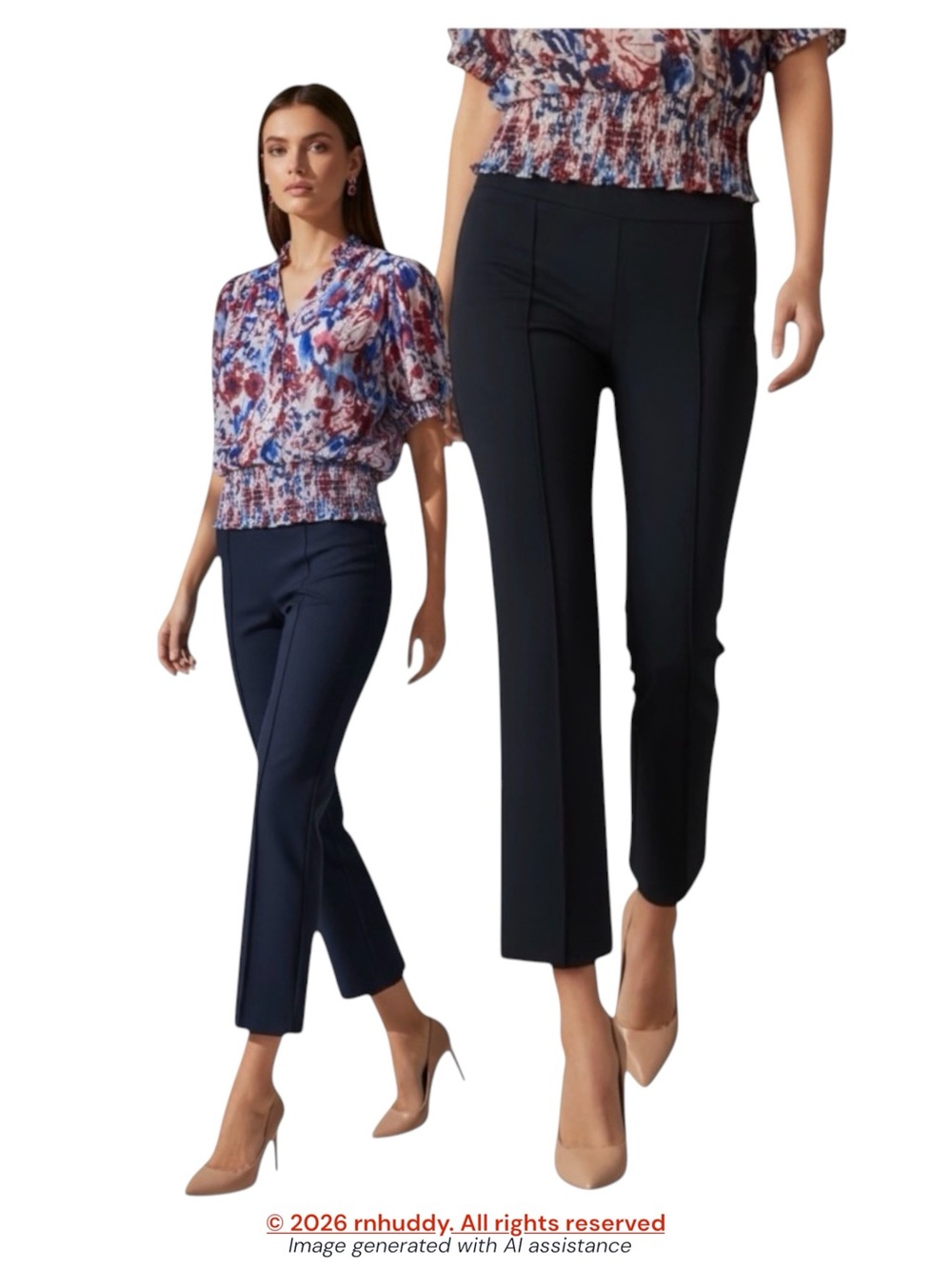J. McLaughlin size 10 navy kick flare pull on pant